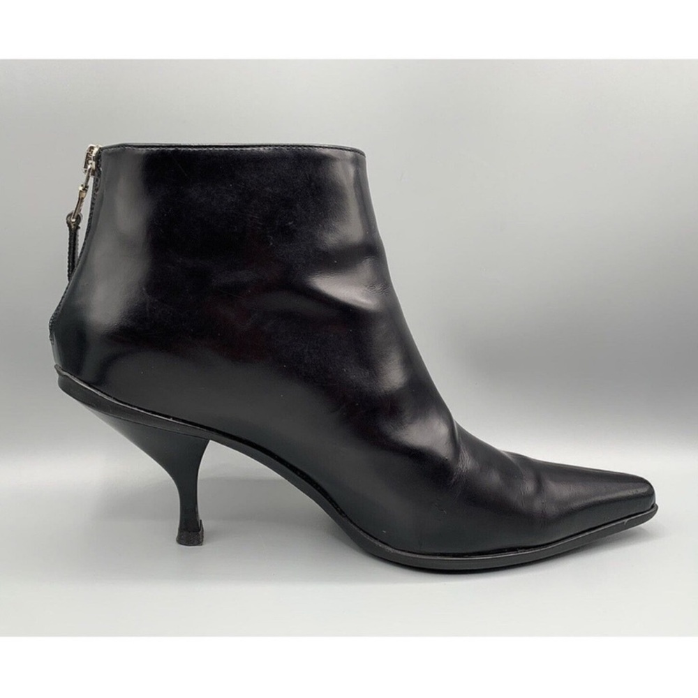 Prada Sleek Black Ankle Booties